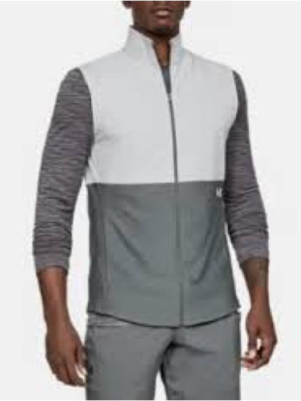 Under Armour Two-Tone Gray Zip Front Vest